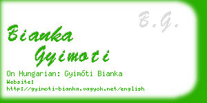 bianka gyimoti business card